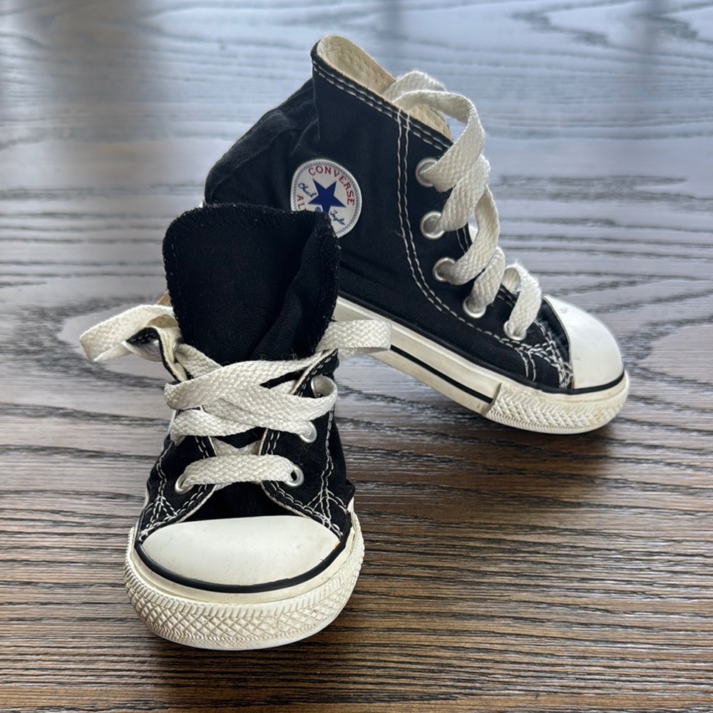 Converse Black and White High-Top Sneakers